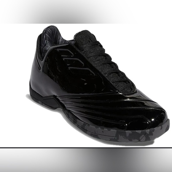 adidas Glossy Black Athletic Shoes